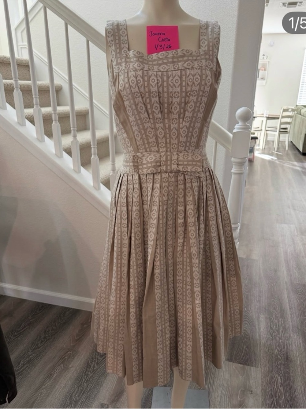 1950s Vintage Embroidered Dirndl Dress